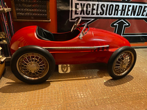 Giordani American Retro Ferrari 500 Pedal Car Grand prix racer F2 Oil Gas Cave!