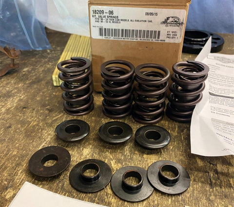 Kit Valve Springs Collars Harley Evo Twin Cam 1984^ Motor Softail Touring Dyna
