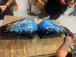Custom Paint Airbrush Gas tanks Fatbob Harley Shovelhead F16 Viper fighting Falc