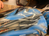 Custom Paint Airbrush Gas tanks Fatbob Harley Shovelhead F16 Viper fighting Falc