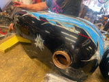 Custom Paint Airbrush Gas tanks Fatbob Harley Shovelhead F16 Viper fighting Falc