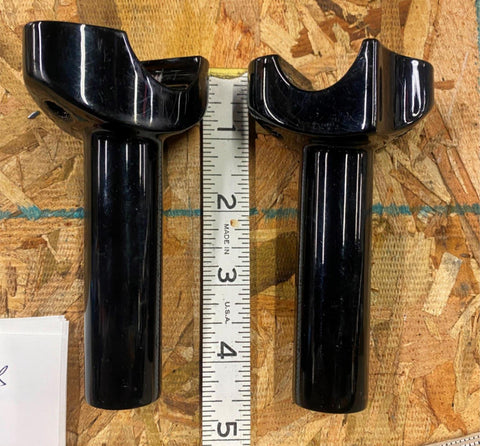 4" Black Handlebar Risers OEM Harley Sportster Dyna FXR chopper Straight Factory