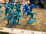 Marx Civil War Toy Soldiers Play set Union Confederate Army INfantry Men Lot!
