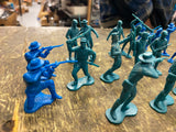 Marx Civil War Toy Soldiers Play set Union Confederate Army INfantry Men Lot!