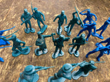 Marx Civil War Toy Soldiers Play set Union Confederate Army INfantry Men Lot!