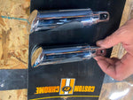 Custom Chrome Rubber Footpegs Harley Chopper Highway Pegs 5/8 Clevis Softail FX