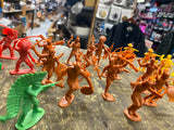Marx Cowboys Indians Alamo Play set Soldiers American History Vtg Toys Lot!