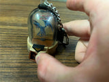 VTG Yugioh Key Chain Blue Eyes White Dragon Vintage 1996 Yu Gi Oh Anime Manga