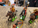 Britains LTD 1971 Deetail Horses Mounted Cowboy Indian Asian Mongols Calvary Lot