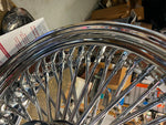 18X5.5 FAT SPOKE REAR WHEEL 25MM HARLEY SOFTAIL  CHOPPERS 200 TIRE CUSTOM CHROME