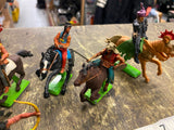 Britains LTD 1971 Deetail Horses Mounted Cowboy Indian Asian Mongols Calvary Lot