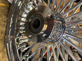 18X5.5 FAT SPOKE REAR WHEEL 25MM HARLEY SOFTAIL  CHOPPERS 200 TIRE CUSTOM CHROME