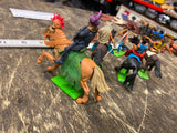 Britains LTD 1971 Deetail Horses Mounted Cowboy Indian Asian Mongols Calvary Lot