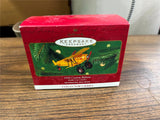 Hallmark 2001 "1930 Custom Biplane" Christmas Keepsake Ornament Collector NIB