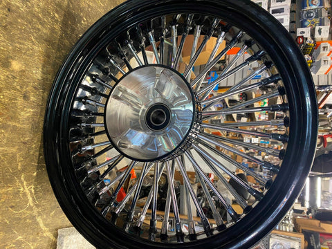 18X5.5 FAT SPOKE REAR WHEEL HARLEY TOURING FLH 2009^ CUSH STREET ROAD GLIDE KING