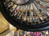 18X5.5 FAT SPOKE REAR WHEEL HARLEY TOURING FLH 2009^ CUSH STREET ROAD GLIDE KING