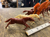 Marx Horses Mounted Cowboy Indian Toy Soldiers Vtg Calvary Fort Apache Lot!