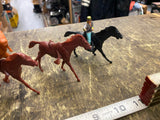 Marx Horses Mounted Cowboy Indian Toy Soldiers Vtg Calvary Fort Apache Lot!