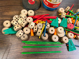 VINTAGE ORIGINAL TINKERTOY GRAD SET No. 146 by THE TOY TINKERS SPALDING BROS.