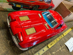 Vtg Licensed Chevy Red Corvette Car Tin Toy Orig Box Japan Battery Ichida Minty!