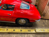 Vtg Licensed Chevy Red Corvette Car Tin Toy Orig Box Japan Battery Ichida Minty!