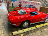 Vtg Licensed Chevy Red Corvette Car Tin Toy Orig Box Japan Battery Ichida Minty!