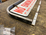 Vtg No Smoking By Order State Fire Marshal Sign Double Sided Wall Hanger mount!