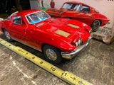 Vtg Licensed Chevy Red Corvette Car Tin Toy Orig Box Japan Battery Ichida Minty!