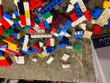 Vtg Lego building toys Lot Bricks Blocks Base Plates Large Small Colors Mixed !