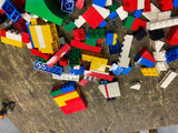 Vtg Lego building toys Lot Bricks Blocks Base Plates Large Small Colors Mixed !