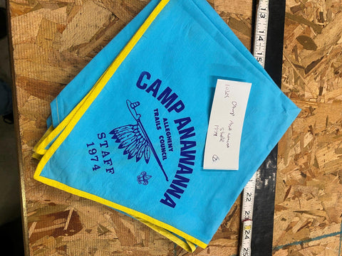 Boy Scouts Scarf 1974 Conclave Camp anawanna Allegheny trails Neckerchief Staff!