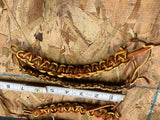 Vtg TURKS KNOT Boy Scout Leather Hand Woven NECKERCHIEF SLIDE Uniform Camp Snake