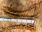Vtg TURKS KNOT Boy Scout Leather Hand Woven NECKERCHIEF SLIDE Uniform Camp Snake