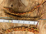 Vtg TURKS KNOT Boy Scout Leather Hand Woven NECKERCHIEF SLIDE Uniform Camp Snake