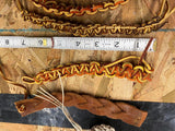 Vtg TURKS KNOT Boy Scout Leather Hand Woven NECKERCHIEF SLIDE Uniform Camp Snake