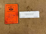 Vintage 1993 The Ford Model A Carburetors 9th Edition Car Manual