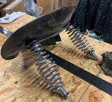 VTG Bates Solo Seat Long Springs Custom Chopper Old Skool Harley Metal Base Wide