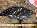 Mini Floorboards Tomahawk Billet Black Harley Softail Sportster Touring Pass Dri
