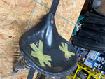 VTG Bates Solo Seat Long Springs Custom Chopper Old Skool Harley Metal Base Wide
