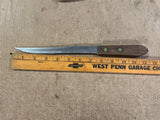 Vintage Lot Of 2 Straight Blade Wood Handled Kitchen Knives Cutlery Cattaraugus