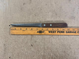 Vintage Lot Of 2 Straight Blade Wood Handled Kitchen Knives Cutlery Cattaraugus