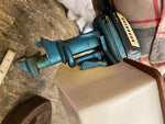 Vtg dolfin wood boat evinrude Motor battery Operated  japan Toy 15" 50's surviv