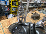 VTG Bates Solo Seat Long Springs Custom Chopper Old Skool Harley Metal Base Wide