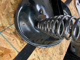 VTG Bates Solo Seat Long Springs Custom Chopper Old Skool Harley Metal Base Wide