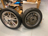 Switchblade Mag Wheels Harley Dyna 4.50x17 2.5x19 2006^ OEM Superglide OEM
