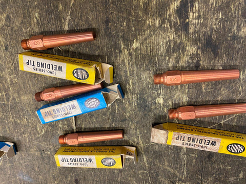 Harris 1390 Acetylene Welding Brazing Tips Size 6  7 8 Torch Welding Lot