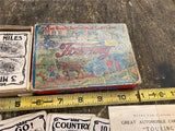 Vtg 1920's Touring Auto Card Game Parker Bros Model T Stanley steamer Graphix!