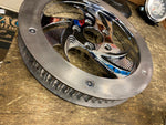 Chrome Sprotor Rear Wheel Belt Pullley 65t Brake Disc Custom 1 1/8 Brakester