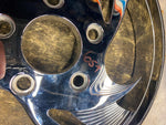 Chrome Sprotor Rear Wheel Belt Pullley 65t Brake Disc Custom 1 1/8 Brakester