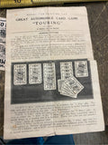 Vtg 1920's Touring Auto Card Game Parker Bros Model T Stanley steamer Graphix!